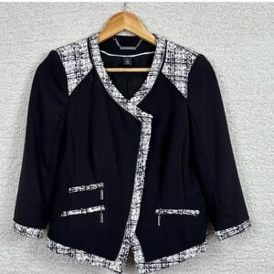 White House Black Market Tweed Trim Blazer